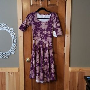 Lularoe nicole a-line circle skirt dress xs